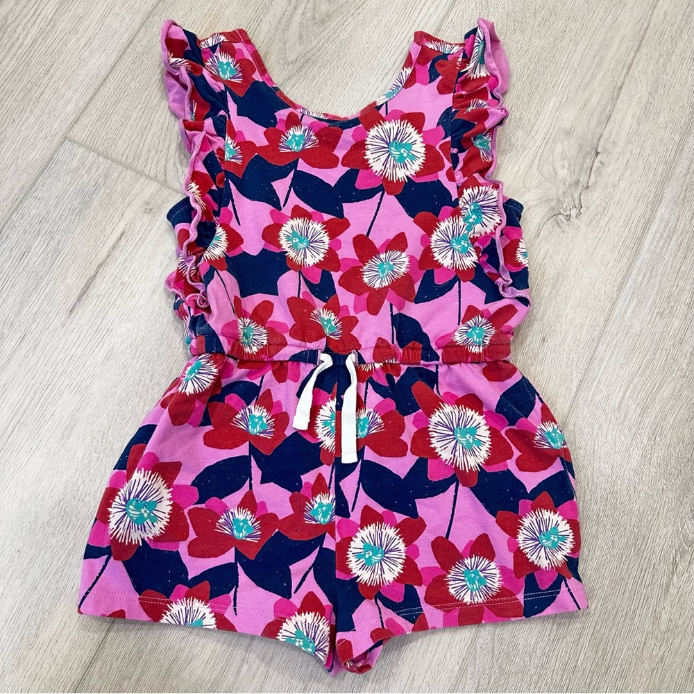 Tea Collection Flutter Sleeve Romper Passion Flower